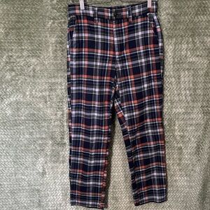 American Eagle Outfitters Plaid Pants - Navy, Orange, light blue